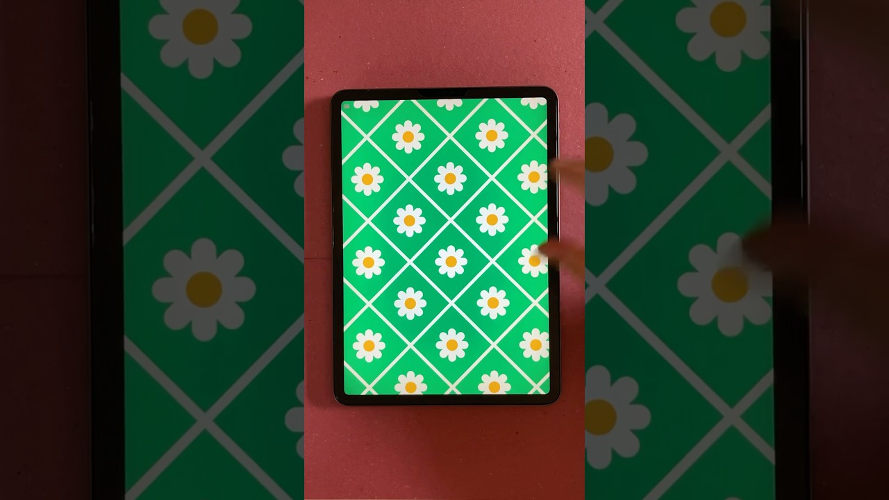 Easy flower pattern made in Procreate #art #procreate #patternmaking #digitalart #artideas