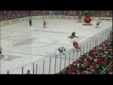Mike Brown hits Jiri Hudler May 1, 2009