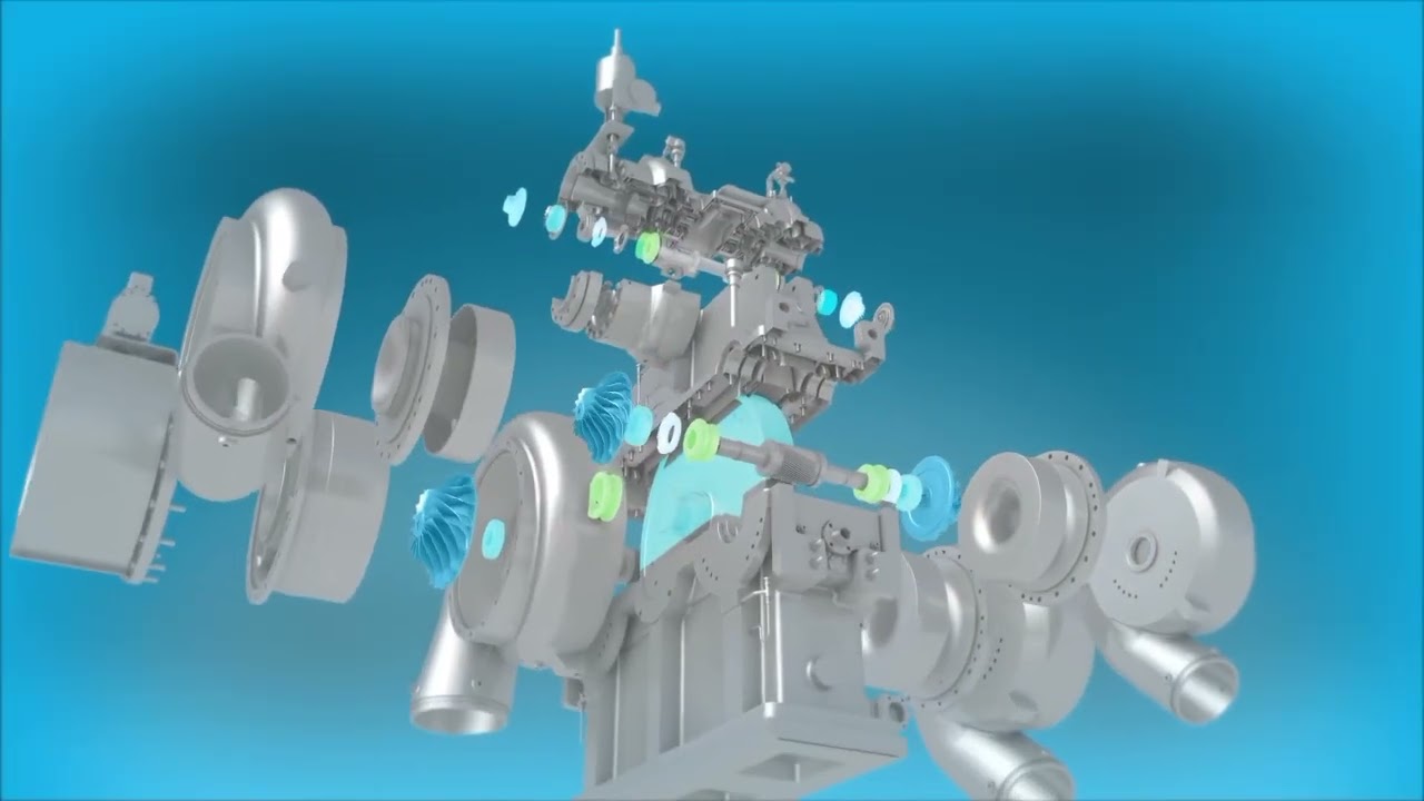 How An Air Compressor Work || Atlas Copco Centrifugal Compressor Working Animation