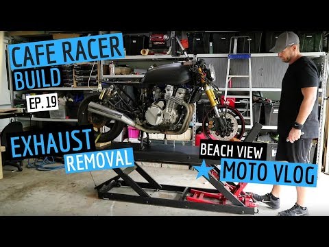 How To Remove A Honda CB750 ★ Cafe Racer Exhaust & My First Moto Vlog - Ep 19 Video