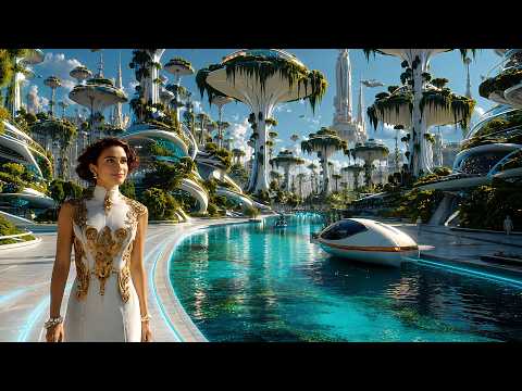 Forest Dome City 2150 4K | 1 Hour Futuristic Nature Ambient Music for Sleep, Relaxation & Focus