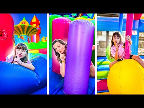 ESCONDE ESCONDE NO MAIOR CASTELO INFLÁVEL DO MUNDO!