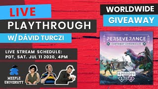 LIVE - Perseverance Castaway Chronicles Board Game - Playthrough + Dávid Turczi + Worldwide Giveaway