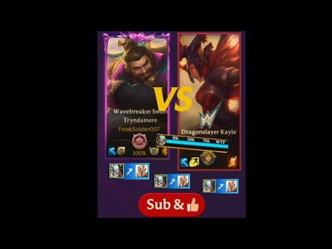 Tryndamere Vs Kayle in GrandMaster WILD RIFT