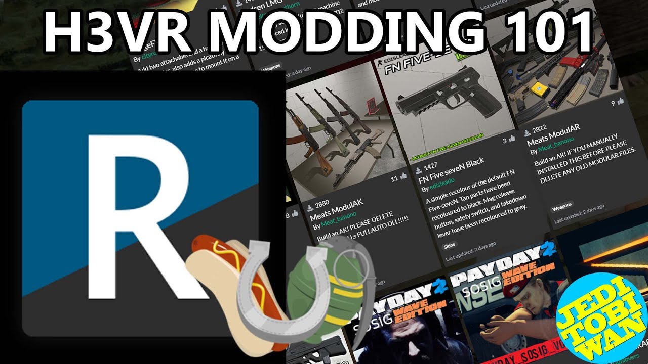 H3VR Modding Tutorial (R2ModMan 2021) - Hot Dogs, Horseshoes & Hand Grenades