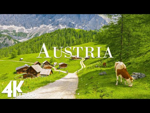 FLYING OVER AUSTRIA (4K UHD) - Amazing Beautiful Nature Scenery with Piano  Music - 4K Video HD