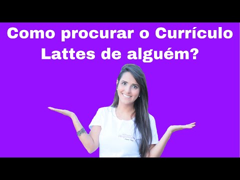 Vídeo: Consulta Lattes: como consultar currículo e dados