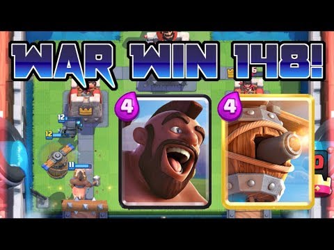 HOG RIDER AND FLYING MACHINE DECK FOR WAR DAY! WIN #148! | Clash Royale