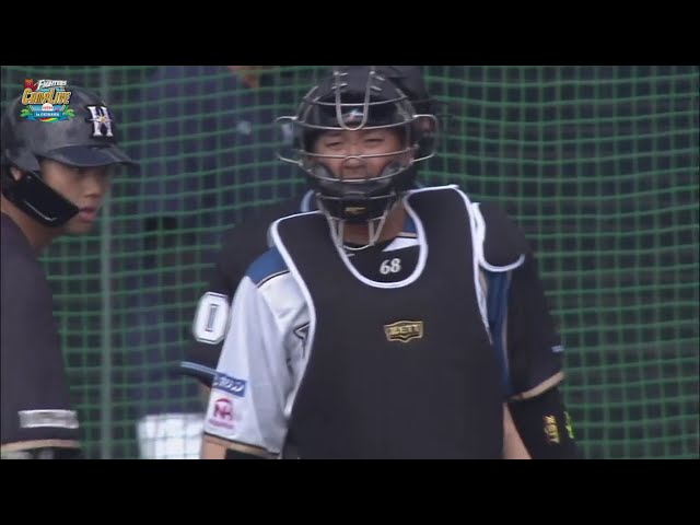 【ファイターズ春季キャンプ紅白戦】ファイターズ・石川亮 レギュラー奪取へ盗塁阻止でアピール!!  2021/2/7