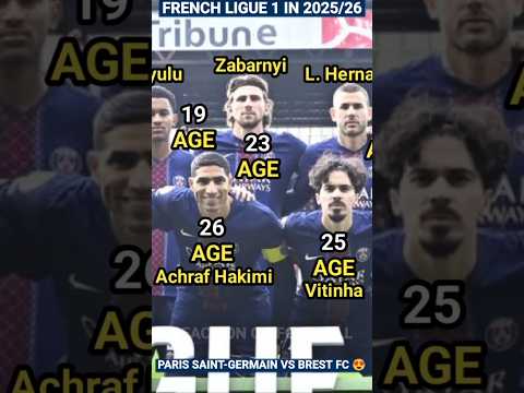 PSG 4 - 2 BREST Won The Match In 2025/26 LIGUE 1 Season 😍 Paris Saint-Germain Players Current Age 🔥
