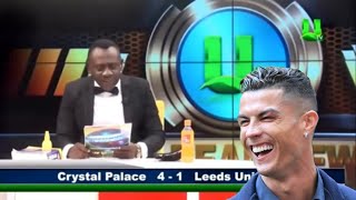 Ronaldo reacts to Ghanaian News reporter reading premier league results