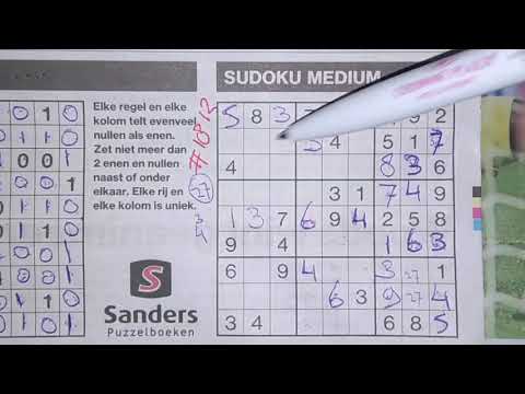 Of course we've 3 ones today. (#1812) Medium Sudoku puzzle. 10-28-2020 part 2 of 3