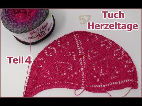 Scarf Herzeltage EASY Knitting / Part 4 / BOBBEL-COTTON XTRA by Woolly Hugs