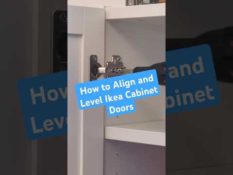 How to align and level IKEA cabinet doors? it's easier than you think. #ikea #ikeadiy #ikeahacks