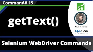 getText() Command - Selenium WebDriver