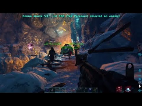 Ark Official pvp, Defending our Ice Cave 4 times every day