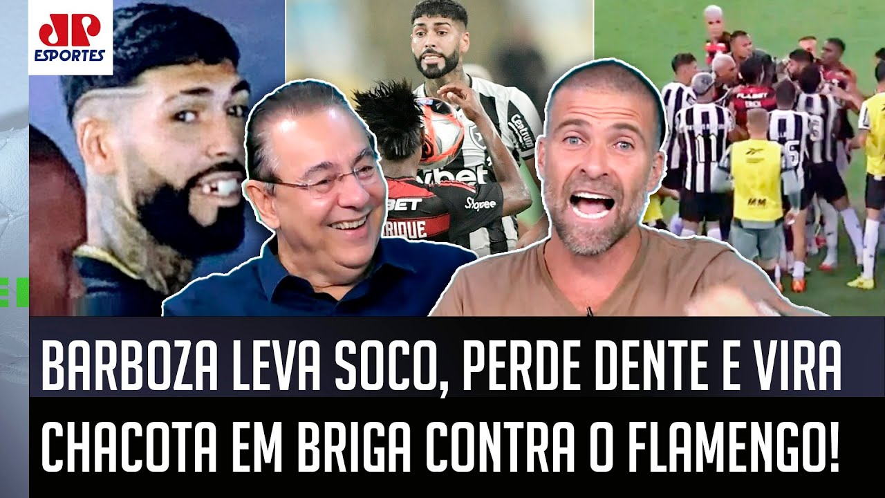 "O BARBOZA NÃO É O BRABÃO??? Ele LEVOU UM SOCO NA CARA do Cleiton e..." BRIGA em Flamengo x Botafogo