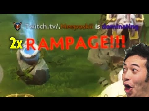 Meepo is afk in brain — 2x RAMPAGE