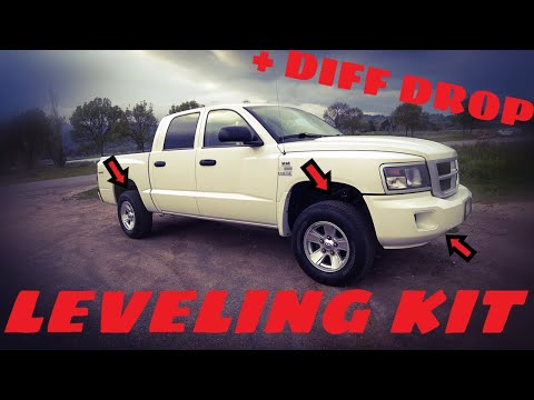 DODGE DAKOTA LEVELING KIT + DIFF DROP INSTALL