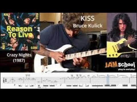 Kiss Reason to Live Bruce Kulick Guitar Solo With TAB