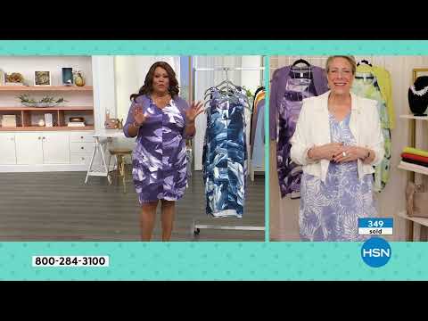 MarlaWynne Print Polished Knit Lantern Dress