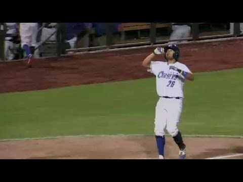 Francisco Pena hits a homer for the Storm Chasers