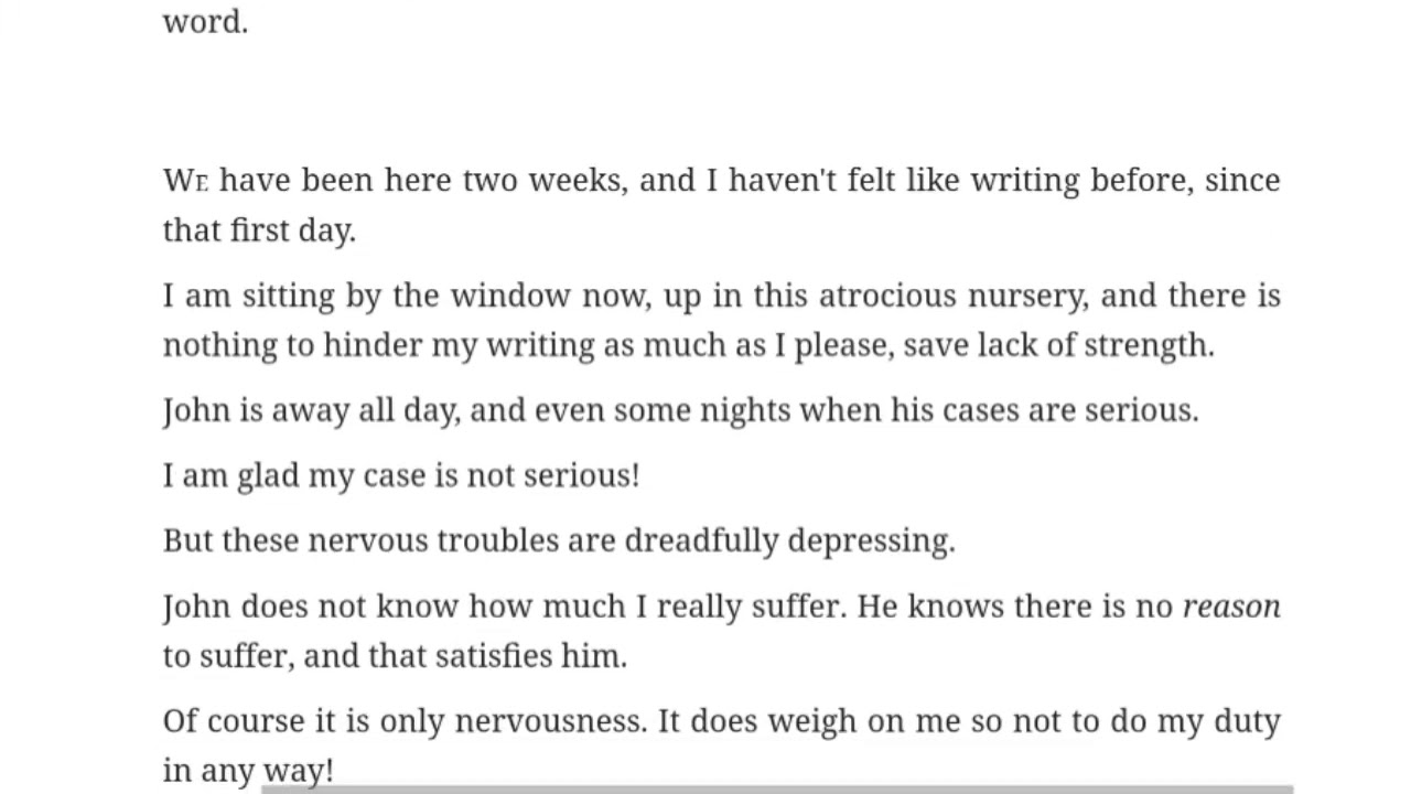 The Yellow Wallpaper by Charlotte Perkins Gilman | Full Length Audiobook