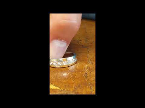 0.74 Ct. Channel Set Men's Ring with Open End Design - TwoBirch - TB-GR-0133-WG-J[HD]