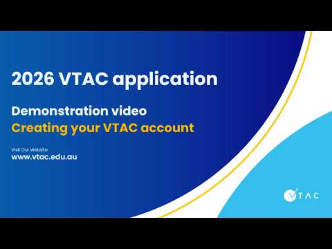 Vtac Explained Creating Your Vtac Account