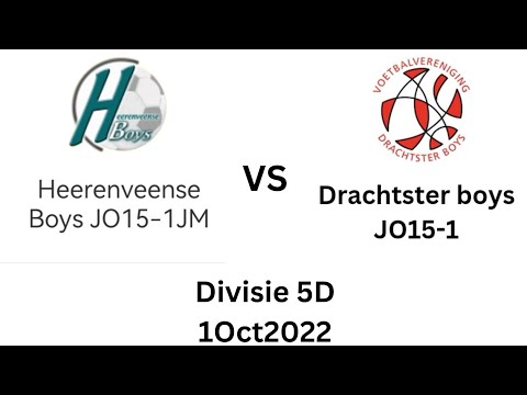 Heerenveense Boys JO15-1M vs Drachtster Boys JO15-1 Divisie 5D 1Oct2022)