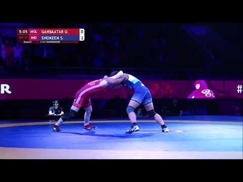 Round 5 WW - 55 kg: O. GANBAATAR (MGL) v. S. SHOKEEN (IND)