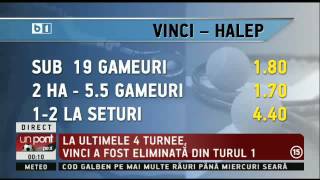 UPZ 08.05.17: Scoatem profit din partida Vinci – Halep!
