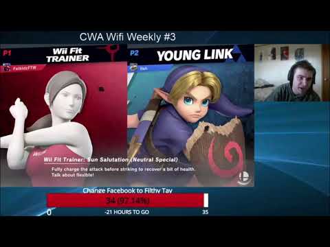 CWA Wifi Weekly 03 - Fatkid (Wii Fit Trainer) vs Bouncing_Fish (Fox, Young Link) Losers Semifinals