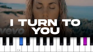Melanie C - I Turn To You  (piano tutorial)