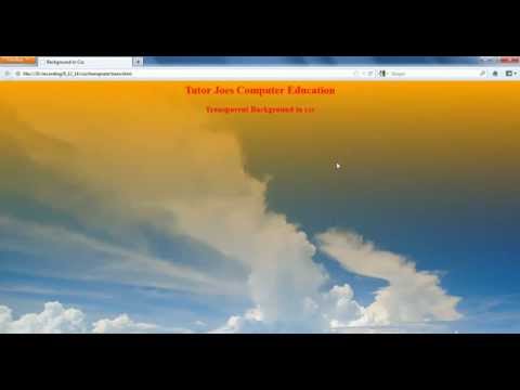 Transparent Effect In CSS