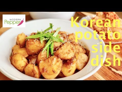 Korean Potato Side Dish/Banchan Recipe & Mukbang: Braised Potatoes 감자조림 Gamja-Jori GLUTEN-FREE