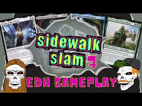 CCO's SideWalk Slam 7 - Commander Gameplay | Giada vs. Tergrid vs. Bruvac vs. Yorvo | EDH | MtG