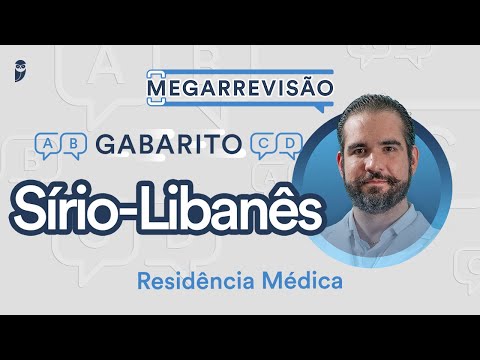 Gabarito Sírio-Libanês Residência Médica 2024 -  Correção de Prova ao vivo