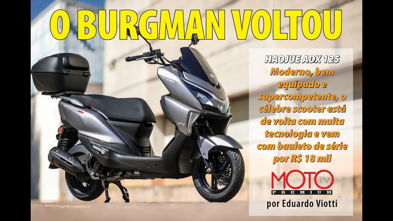 O scooter Burgman 125 está de volta! Com mais potência e muita tecnologia!