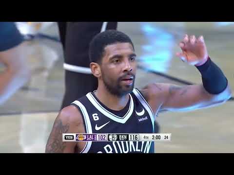 Kyrie with only 1 8 seconds to work with hits the fading corner 3 to send the La