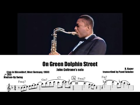On Green Dolphin Street (by John Coltrane), solo transcription
