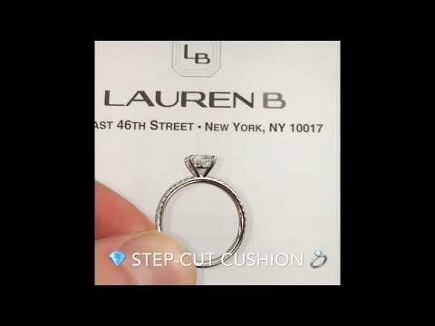 1.20 ct Step Cut Cushion Diamond Engagement Ring