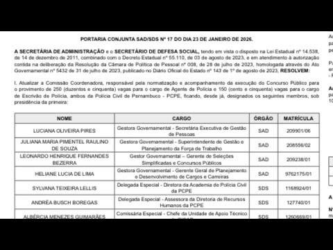 Urgent: PCPE - committee formed.