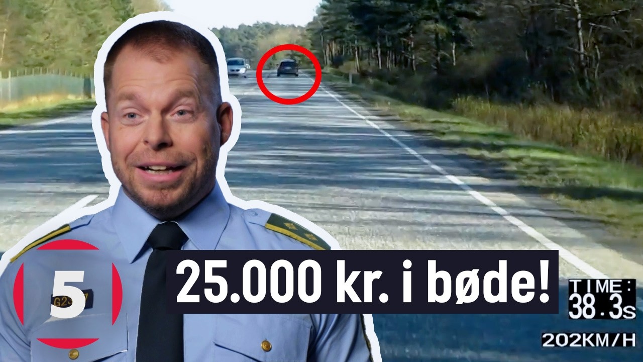 Bøde på 25.000 kr. efter denne eftersættelse! | Fanget På Politiets Kamera | Kanal 5 Danmark