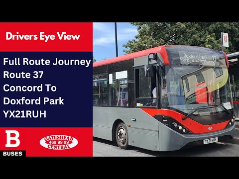 FULL ROUTE JOURNEY | Nexus Bus Route 37 - Concord to Doxford Park | YX21RUH