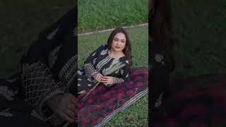 Black Viscose Raw Silk Embroidered Kurta Set with Dupatta - Video 1
