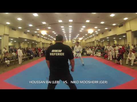 WKU WORLD CHAMPIONSHIP 2016 USA KKMA+90KG HOUSSAN BAI (LEB) VS. NIKO MOOSHERR (GER)