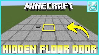 Minecraft: HIDDEN FLOOR PISTON DOOR Tutorial (1 Block)