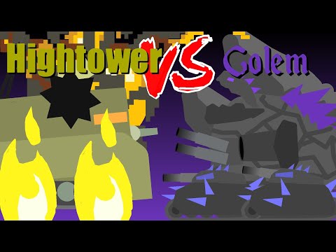 Gladiator battles: Hightower VS Golem - Cartoons About Tanks