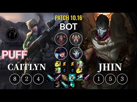 IG Puff Caitlyn vs Jhin Bot - KR Patch 10.16
